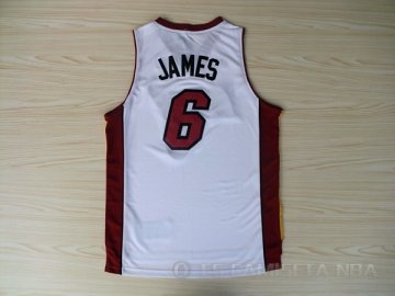 Camiseta James #6 Miami Heat Blanco